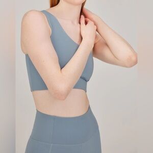 Girlfriend Collective x Net-a-Porter Dew Bianca One Shoulder Bra